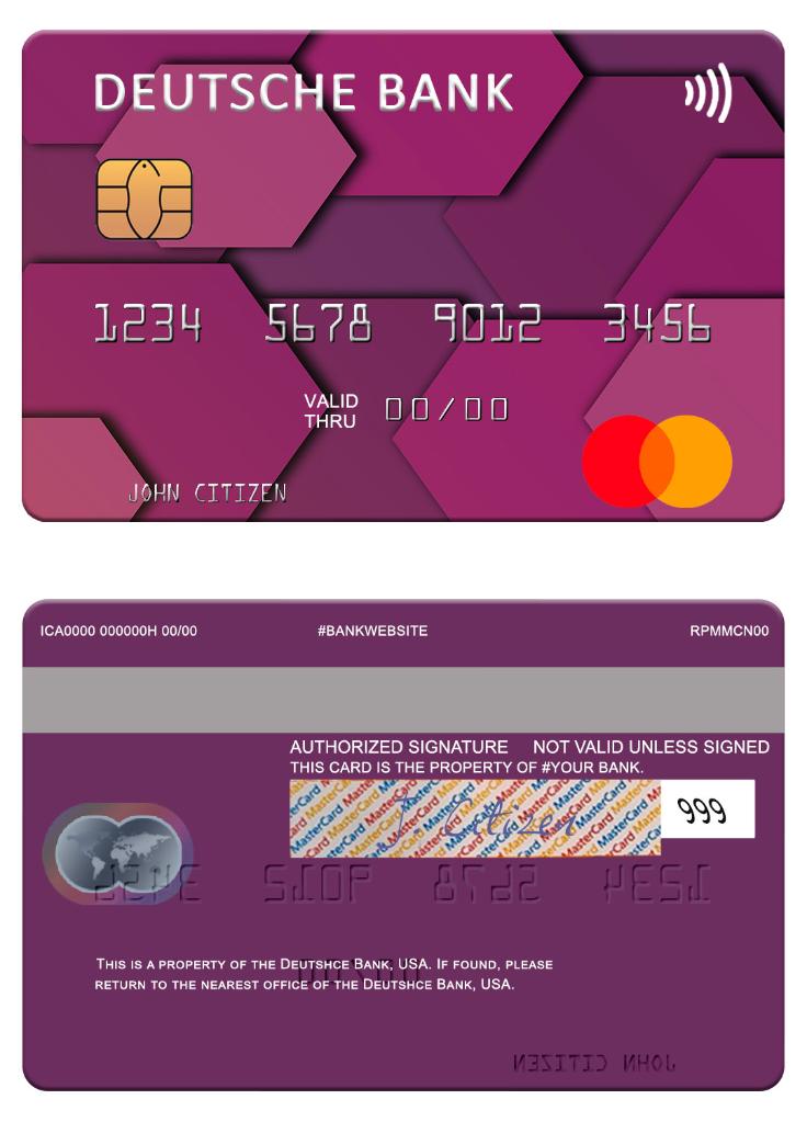 USA Deutsche Bank mastercard